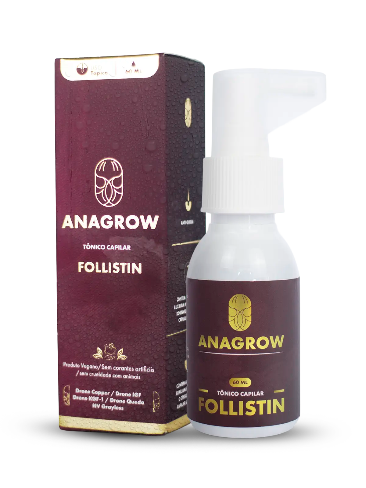 Tônico de Crescimento Capilar Follistin - 60ml