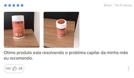Avaliação de cliente: está resolvendo o problema capilar da minha mãe