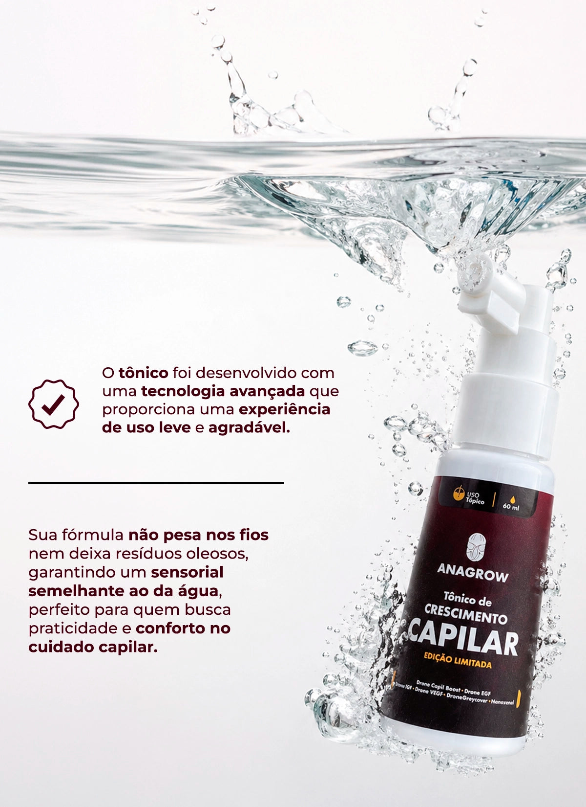 Tônico de Crescimento Capilar 60ml + E-books