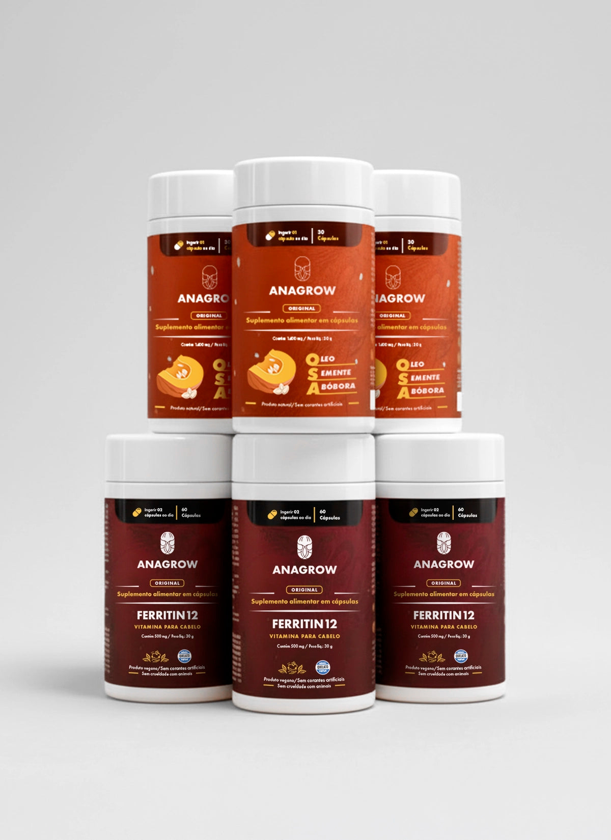 Kit Protocolo Glow Up Combate à Queda e Fortalecedor | 3 Ferritin12 + 3 OSA