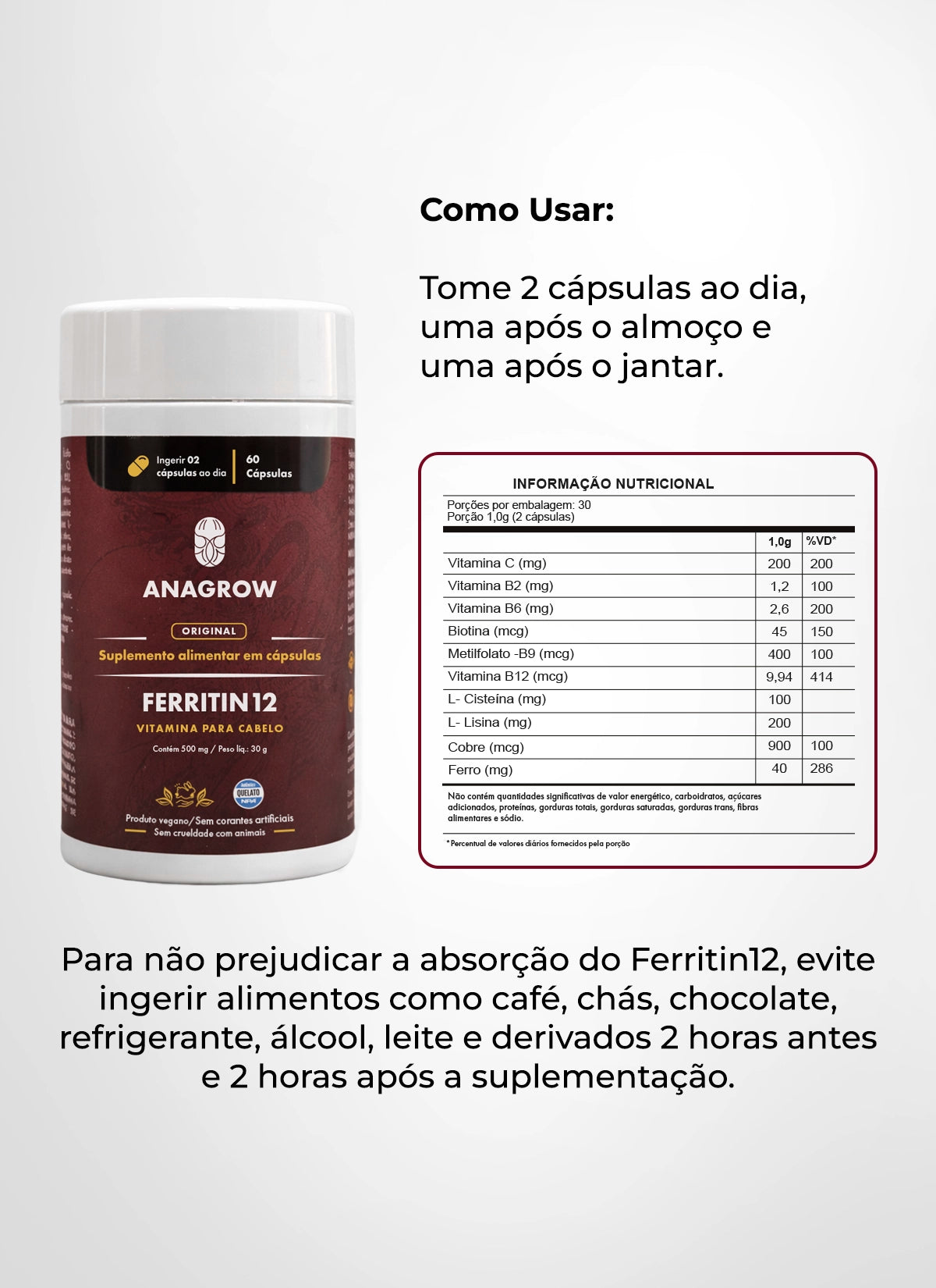 Kit Protocolo Glow Up Combate à Queda e Fortalecedor | 3 Ferritin12 + 3 OSA