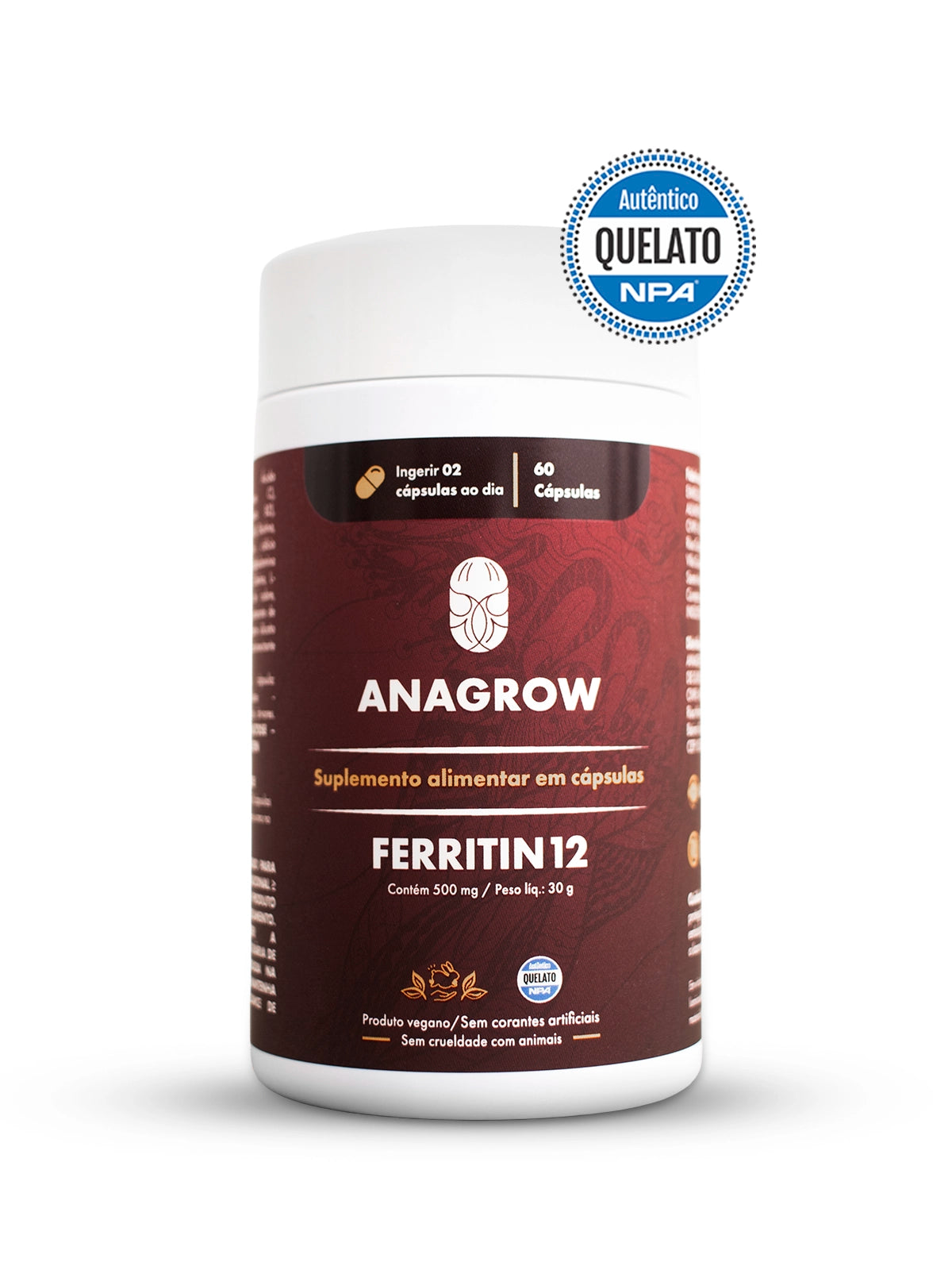 Vitamina de Combate à Queda de Cabelo Ferritin12 - 60 Cápsulas