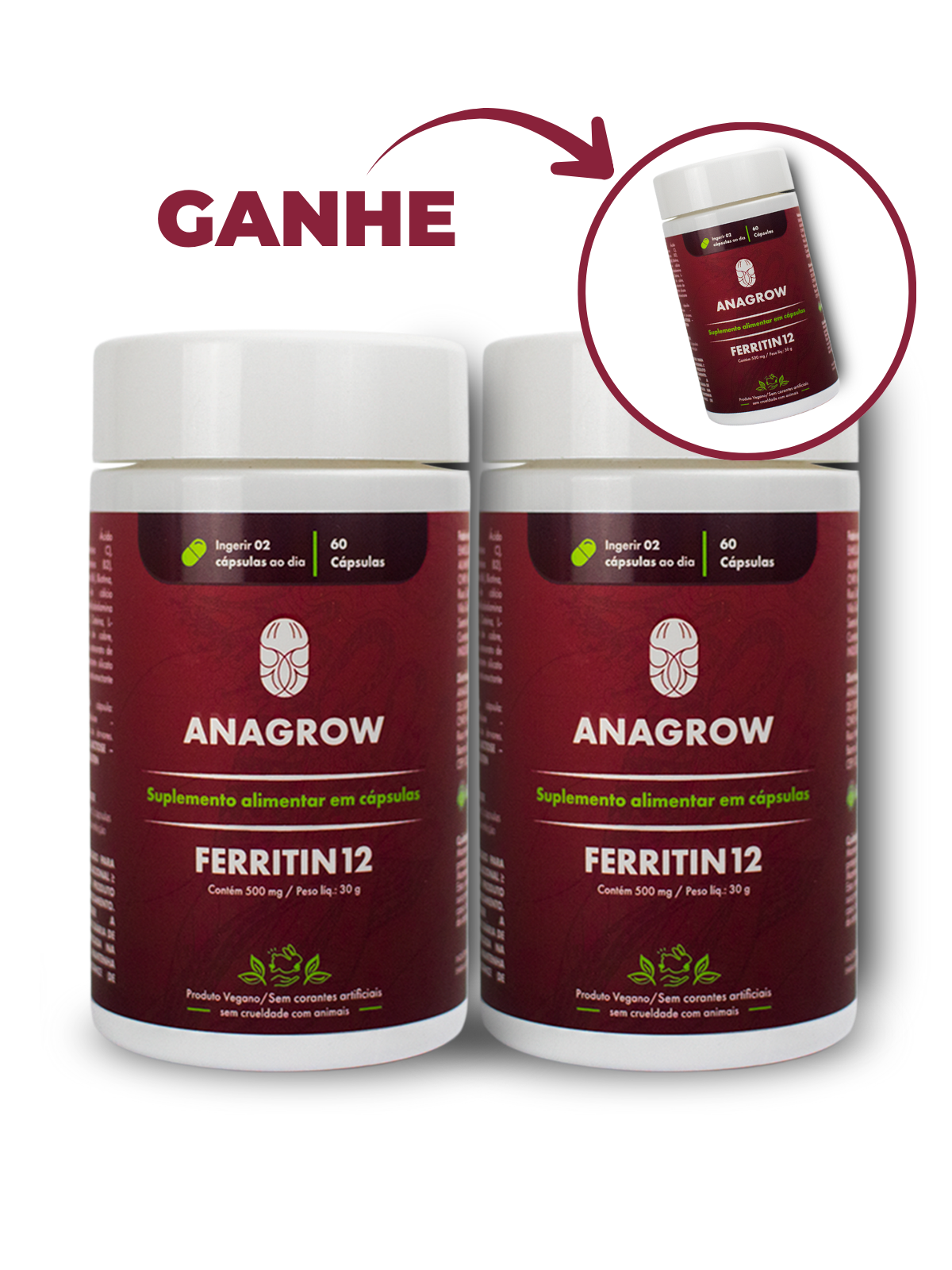 Super Pack - 3 Ferritin12 - Compre 2 e Leve 3