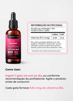 Vitamina B12 em gotas 30ml + 5 E-books