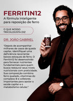 Vitamina de Combate à Queda de Cabelo Ferritin12 60 Cápsulas + 5 E-books