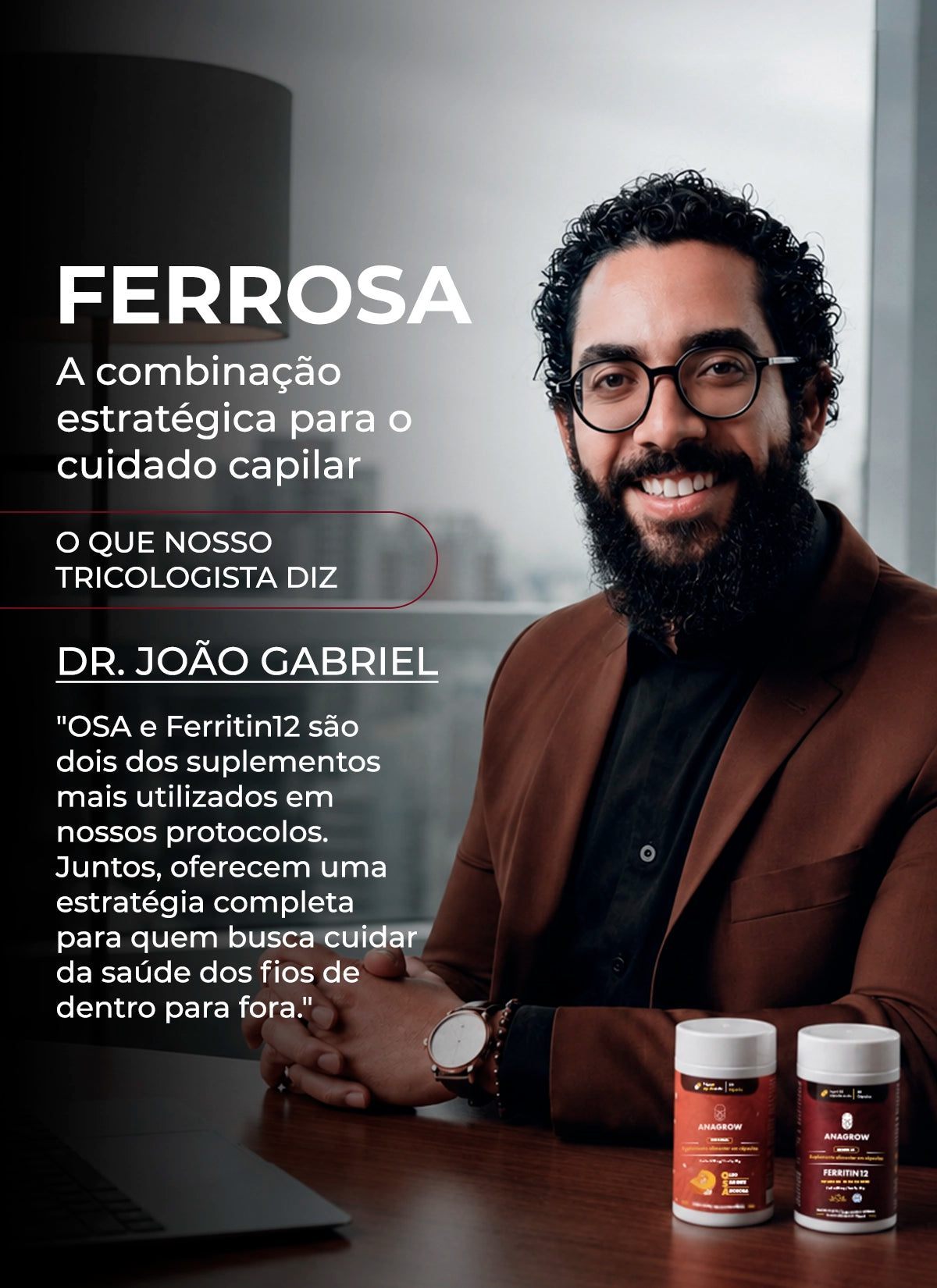 Kit Antiqueda e Fortalecimento Capilar | FERRITIN12 + OSA + 5 E-BOOKS