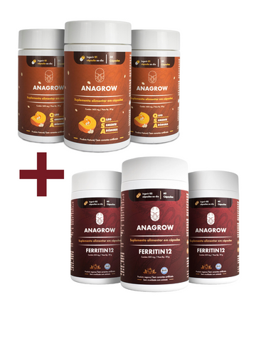 Kit Desafio Glow Up Combate à Queda e Fortalecedor | 3 Ferritin12 + 3 OSA