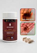 Vitamina de Combate à Queda de Cabelo Ferritin12 60 Cápsulas + 5 E-books