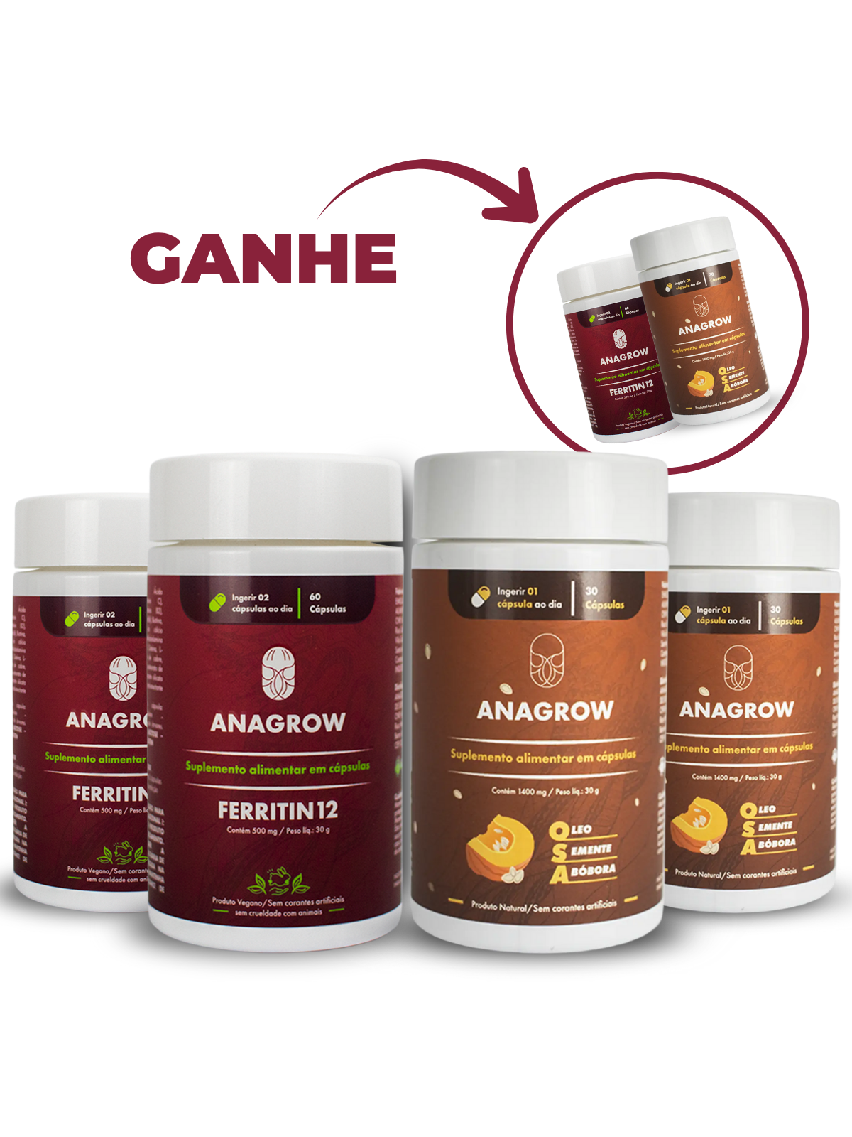 Mega Pack - 3 Ferritin12 + 3 OSA - Compre 4 e Leve 6