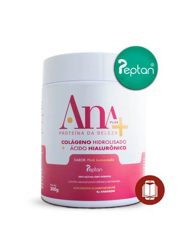 Colágeno Hidrolisado Proteína da Beleza Ana Plus 300g + E-books
