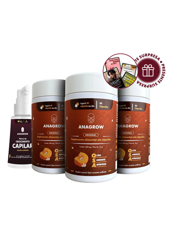 Kit Desafio Glow Up Fortalecimento e Crescimento | 3 OSA +  1 Tônico + E-books