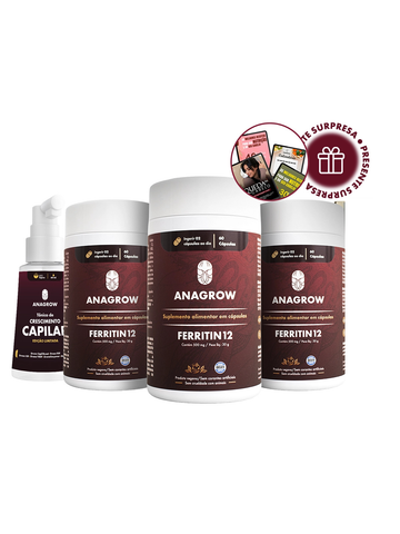 Kit Desafio Glow Up Fortalecimento e Crescimento | 3 Ferritin12 + Tônico + 5 E-books
